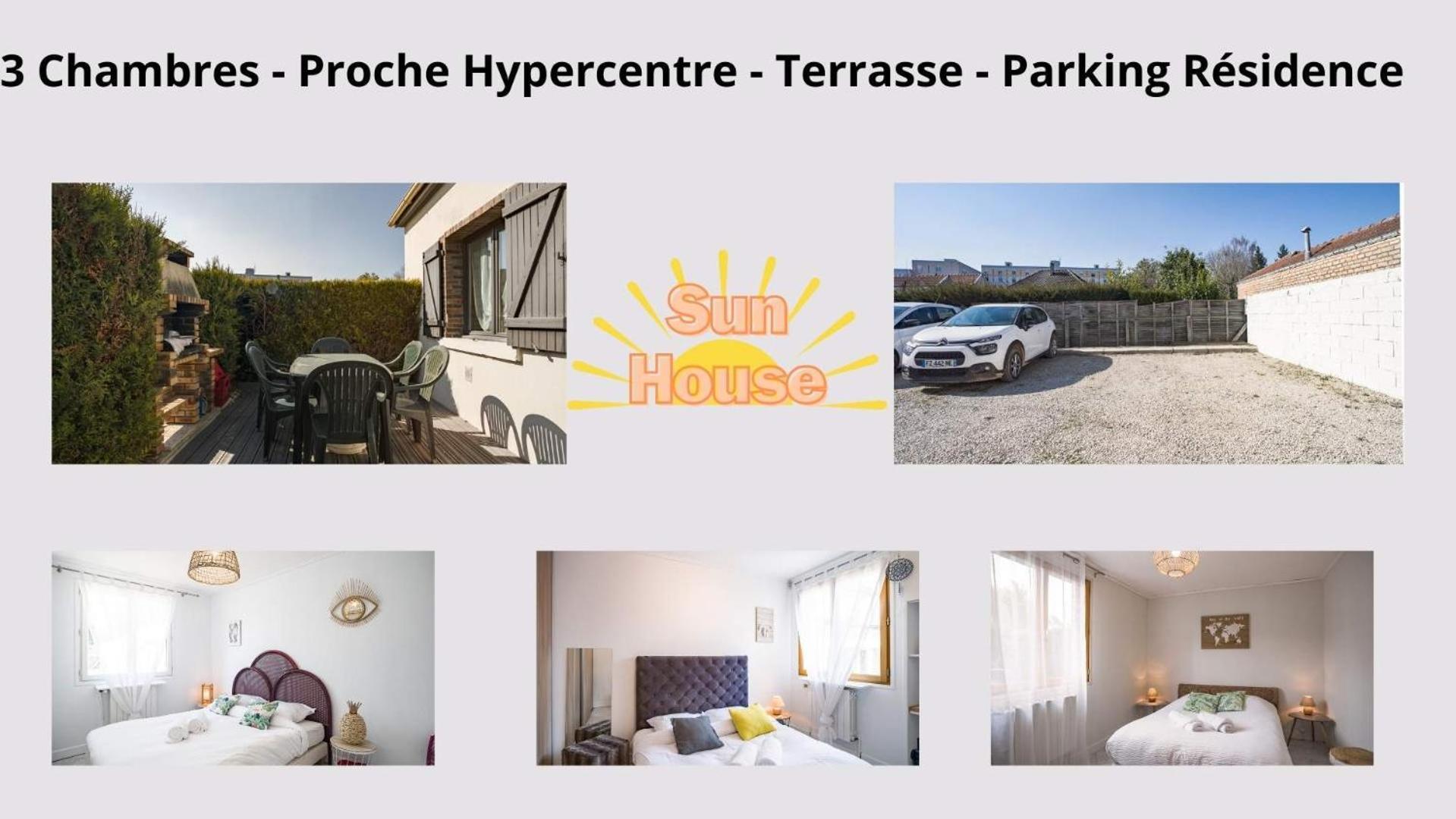 Sun House - Terrasse Parking Prive Gratuit Lägenhet Troyes Exteriör bild